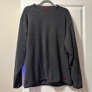 Eddie Bauer grey pull over sweater| size large